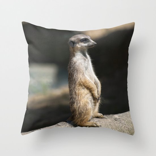 Meerkat Throw Pillow