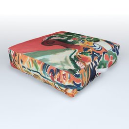 Seville Still Life by Henri Matisse Outdoor Floor Cushion | Couch, Red, Vintage, Spain, Design, Floral, Interior, Fabric, Patterns, Painting 