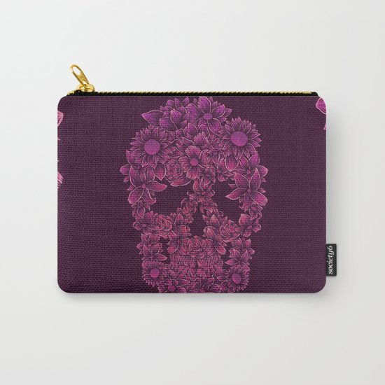 Flower skull Carry-All Pouch