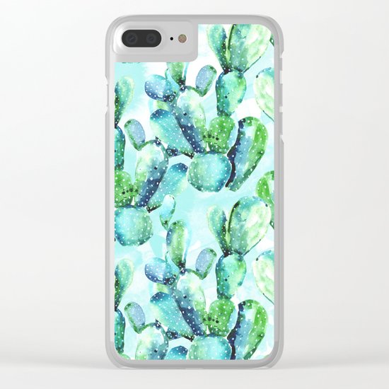 Cactus Tropicana Clear iPhone Case