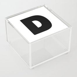D (Black & White Letter) Acrylic Box