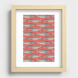 steampunk salmon coral Recessed Framed Print