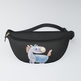 Funny unicorn horse with sweater Fanny Pack