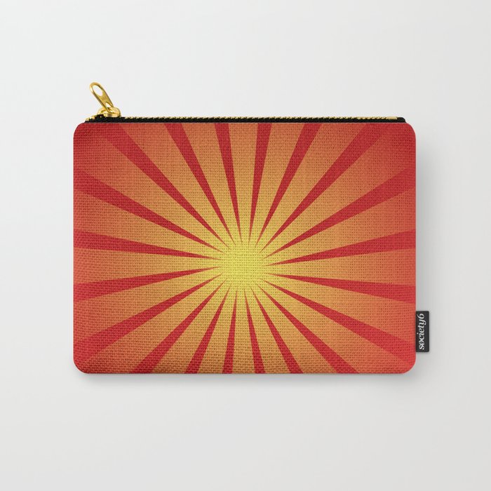 Sunburst on Red Carry-All Pouch