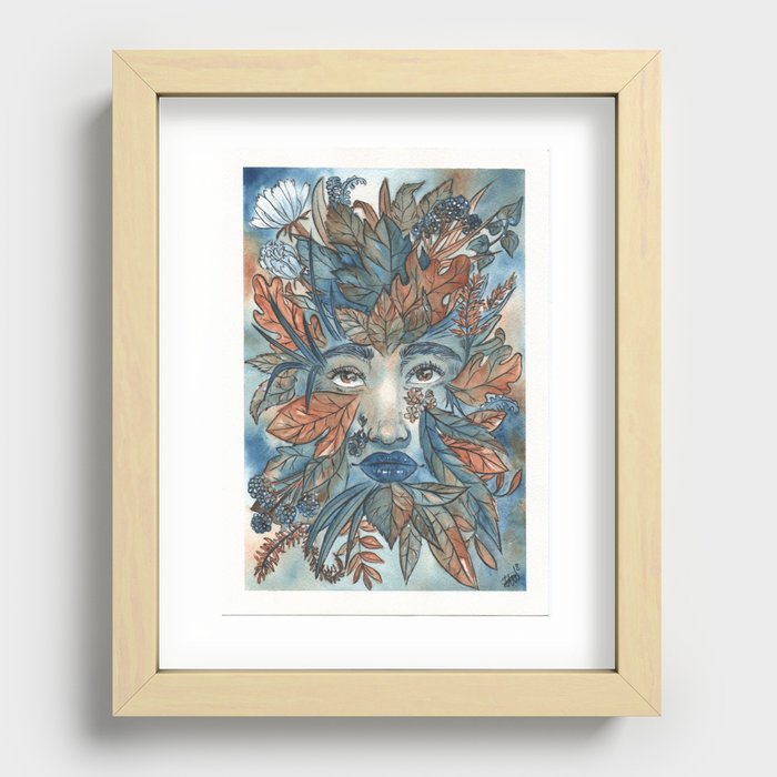 The green woman Recessed Framed Print