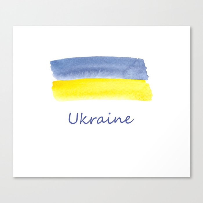 ukraine flag stripes Canvas Print