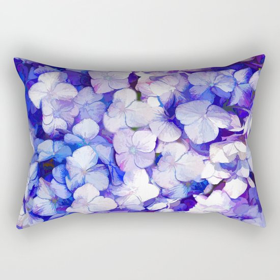 Watercolor Hydrangea Rectangular Pillow