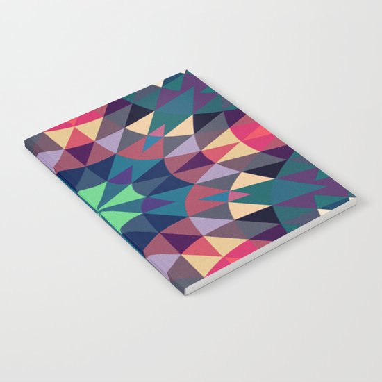 Cool Warmth Retro Geometry Notebook