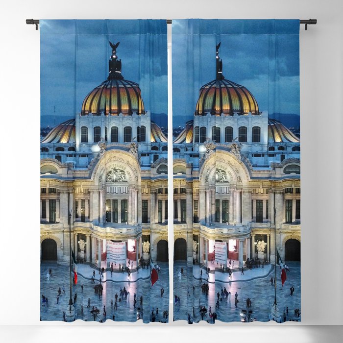 Mexico Photography - A Beautiful Palace In The Mexican Night Blackout Curtain