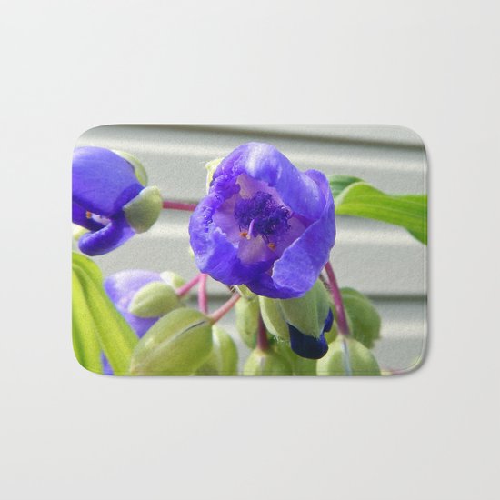 Spiderwort Flower Bath Mat