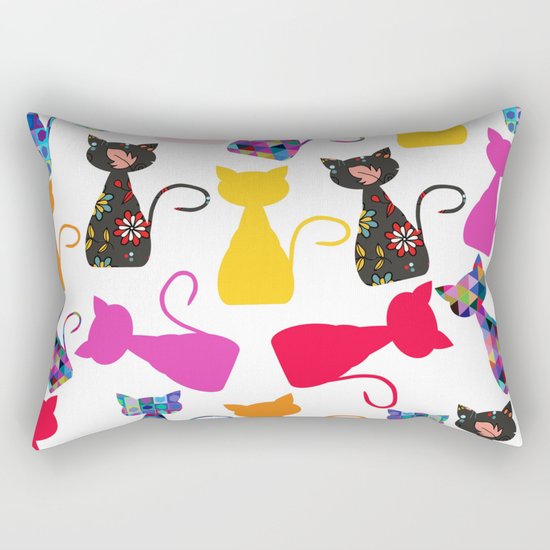 Cats pattern #4 Rectangular Pillow