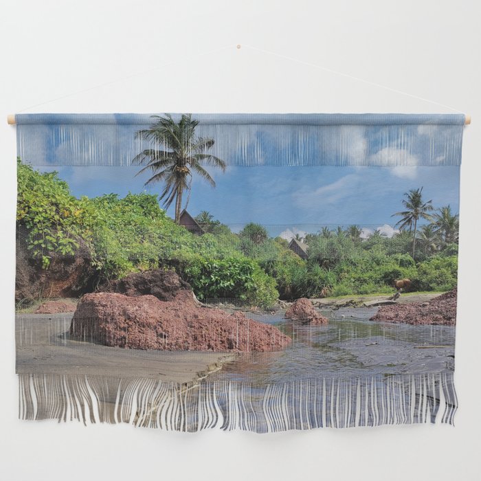 Beautiful Beach With Palm Trees Wall Hanging