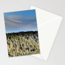Scottish Highlands Spring Pine Forest Cloud View Stationery Card