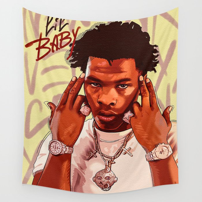 Rap shop artist tapestry