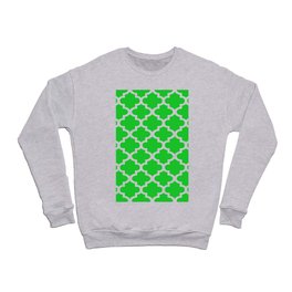 Arabesque Architecture Pattern In Summer Green Crewneck Sweatshirt