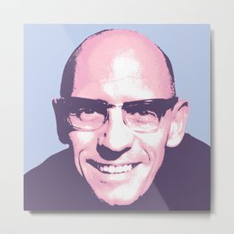 Michel Foucault Metal Print | Historyofsexuality, Modernity, Blue, Panopticism, Portrait, Purple, Knowledge, Literarycriticism, Pink, Socialcontrol 