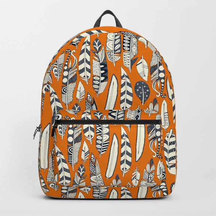 joyful feathers orange Backpack