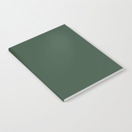 Dark Green Solid Color Pantone Greener Pastures 19-6311 TCX Shades of Green Hues Notebook