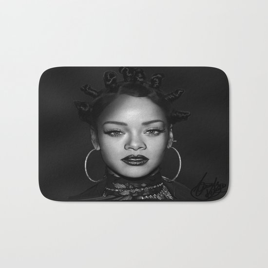 David's Portrait #1 Rihanna Bath Mat