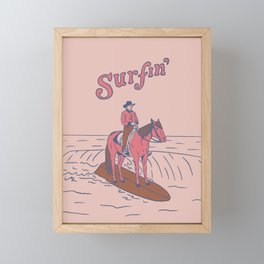 Surfin' Framed Mini Art Print