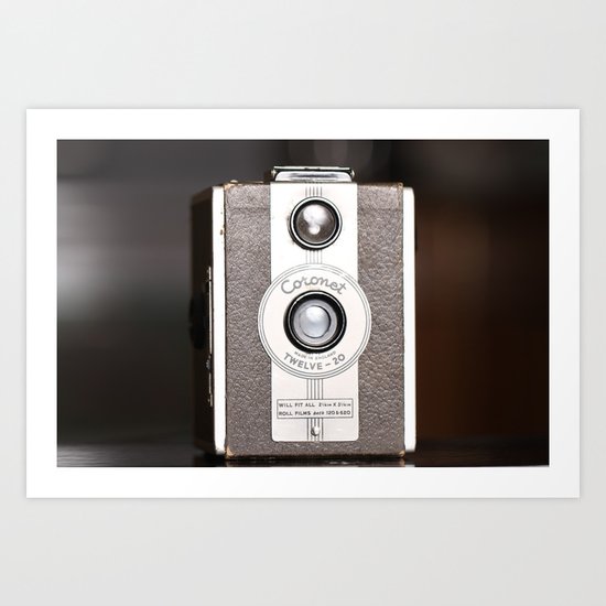 1950 Vintage Coronet twelve-20 twin lens box camera Art Print