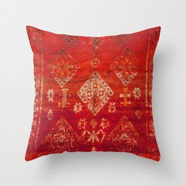 Vintage Heritage Moroccan Carpet Design Throw Pillow