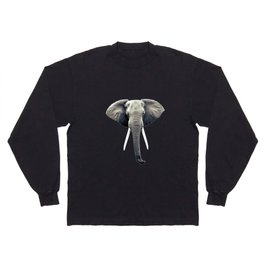 Elephant Portrait Long Sleeve T Shirt