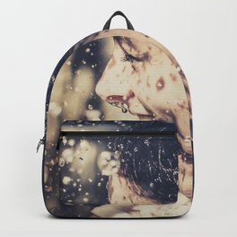Motion in emotion Backpack | Girl, Splash, Head, Woman, Summer, Rain, Water, Hose, Saturated, Laugh 