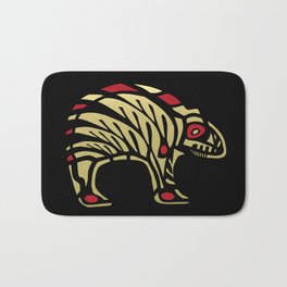 Tribal Black and Gold Bear Symbol Bath Mat | Graphicdesign, Tribal, Digital, Bear, White, Black, Brown, Hibernate, Polar, Resurrect 