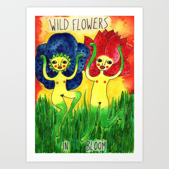 wild flowers in bloom Art Print
