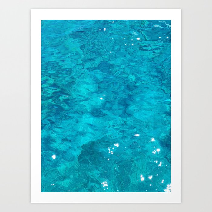 Azure Glimmer Art Print