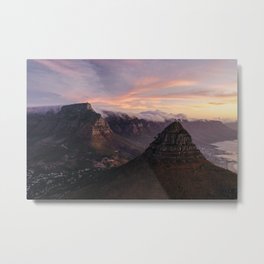 Table Mountain Lions Head | Capetown | Cape Town Aerial Photography Metal Print