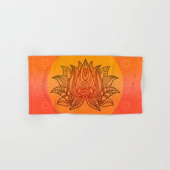 Lotus Flower of Life Meditation Art Hand & Bath Towel