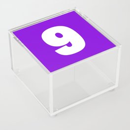 9 (White & Violet Number) Acrylic Box