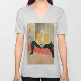 Henri de Toulouse-Lautrec "Sitting Clown" V Neck T Shirt
