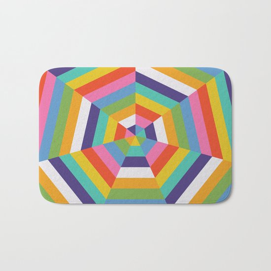 Heptagon Quilt 4 Bath Mat