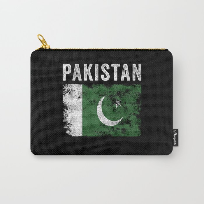 Pakistan Flag Distressed Pakistani Flag Carry-All Pouch
