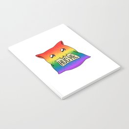 Rainbow Cat Pillow "Hug Me" Notebook
