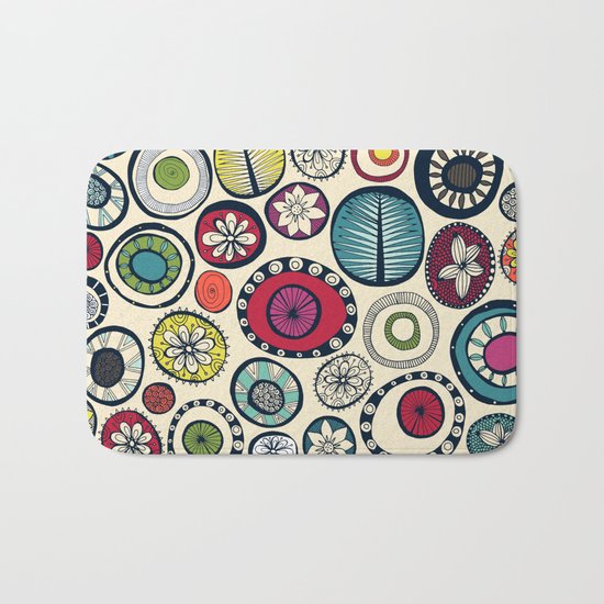 Honolulu hoops cream Bath Mat