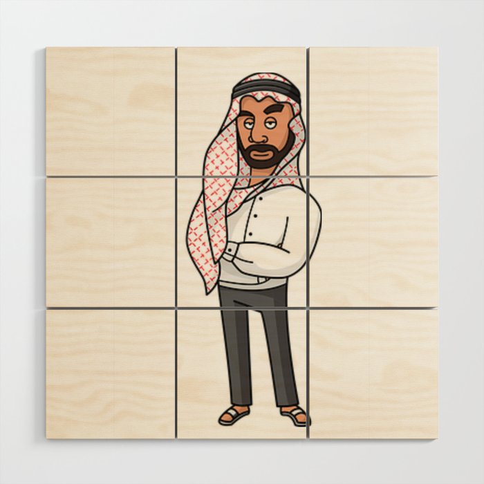 Muslim Man Wood Wall Art