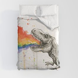 T-Rex Rainbow Puke Comforter