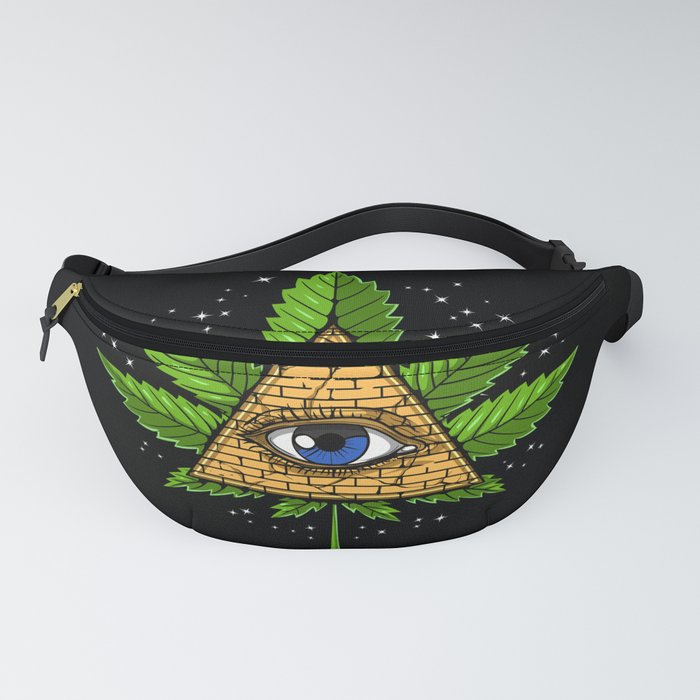 Weed Illuminati Pyramid Fanny Pack by Nikolay Todorov Society6