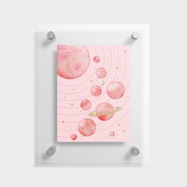 The Pink Solar System Floating Acrylic Print