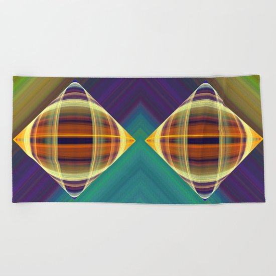 Graphic illusionism Beach Towel
