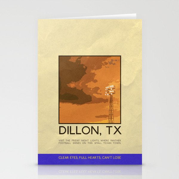 Silver Screen Tourism: DILLON, TX / FRIDAY NIGHT LIGHTS Stationery Cards