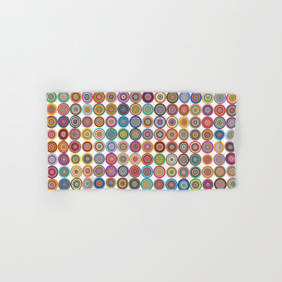Circle color green rose Hand & Bath Towel