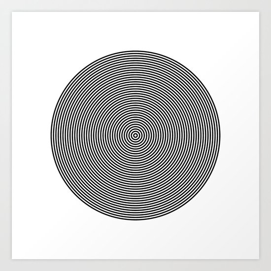 Hypnotic Circles Optical Illusion Art Print By Lebensartdesign Society6