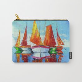 Schooners on the roadstead Carry-All Pouch | Schoonerpainting, Oilpainting, Acrylic, Sailboatsart, Forinterior, Digital, Watercolor, Painting, Sailboatart, Seapainting 