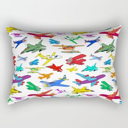 Colorful Airplanes Rectangular Pillow