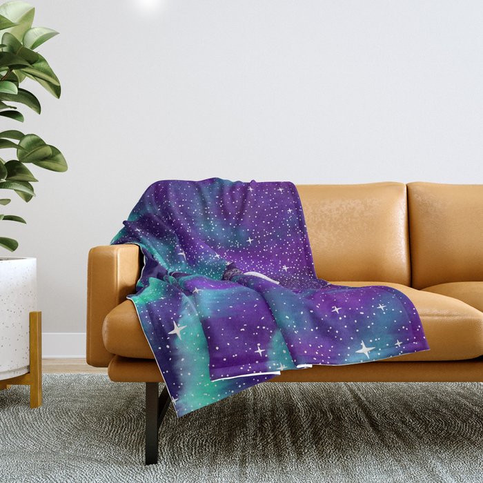 Star eater in northern lights Throw Blanket
